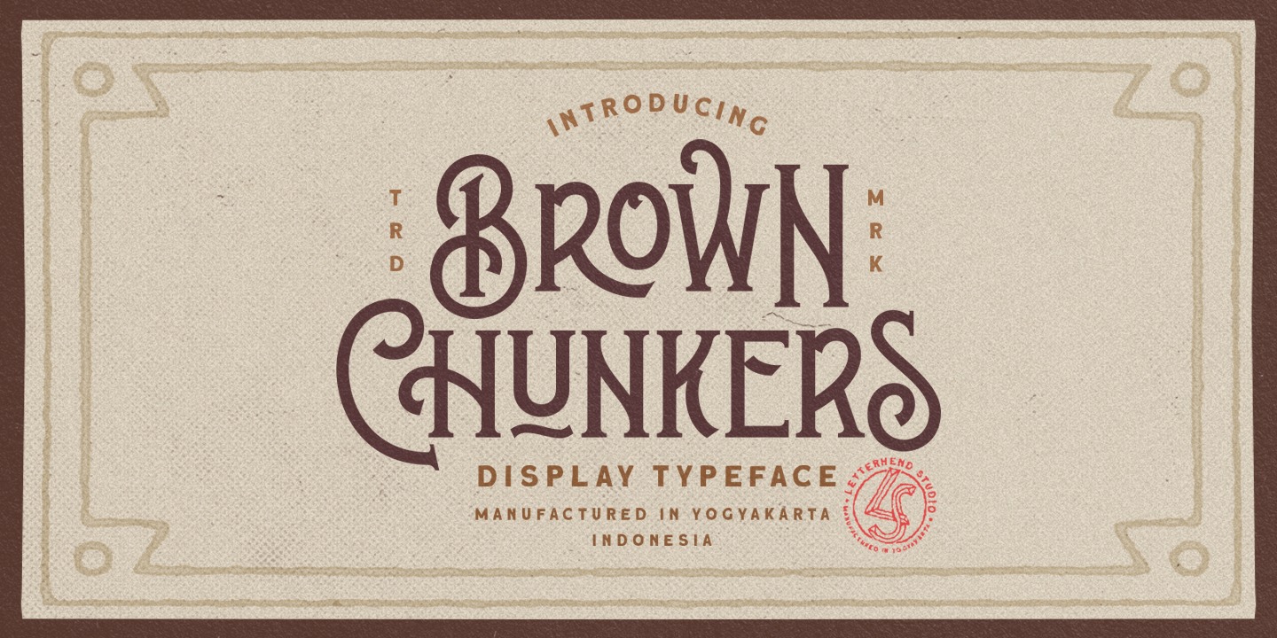 Ejemplo de fuente Brown Chunkers Regular